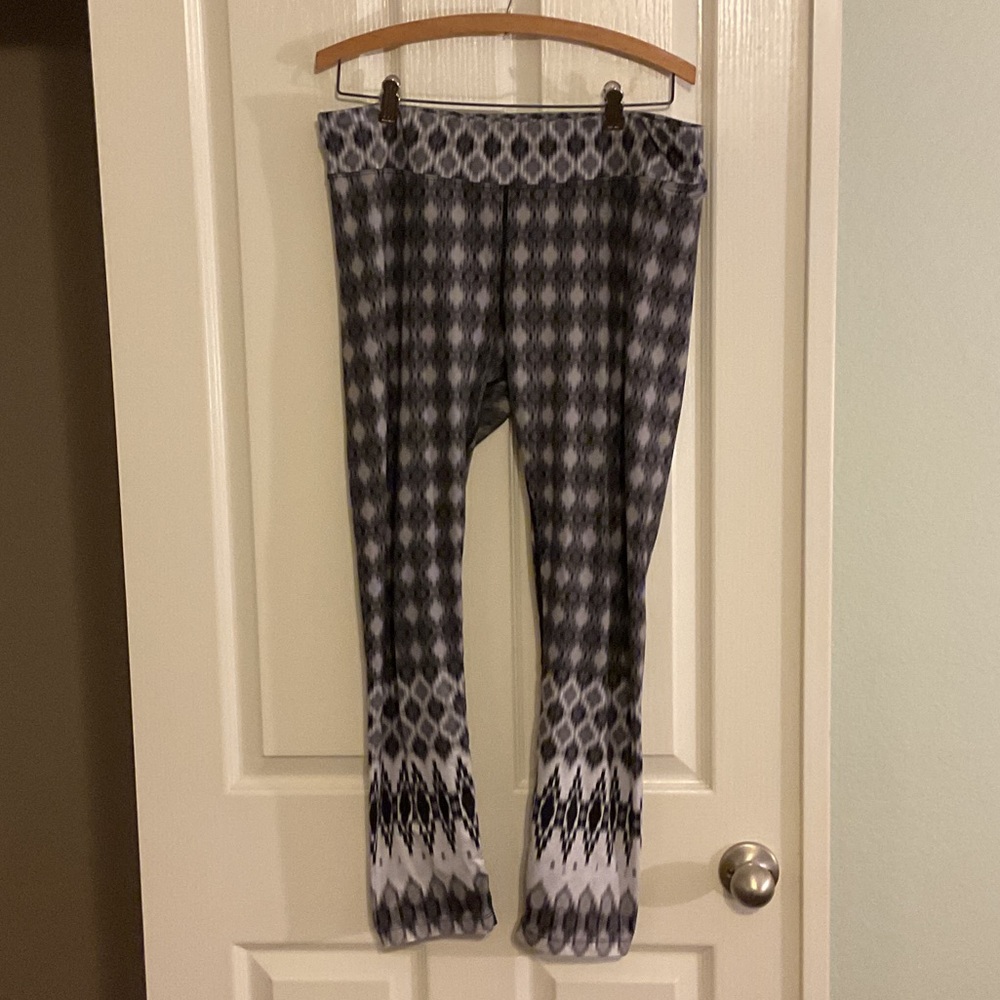 Prana Black and White Patterned Leggings
